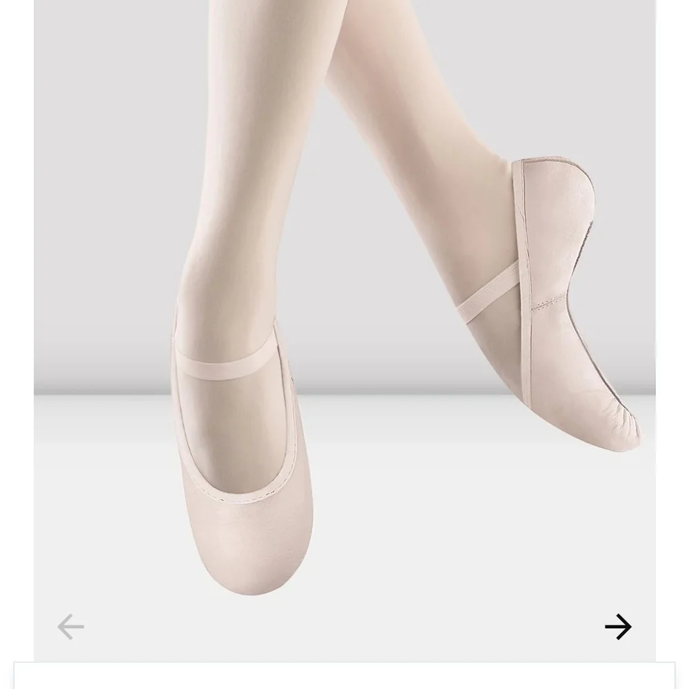 Bloch Ballet Soft Pink Leather Cotton Lining Slippers Size 3D